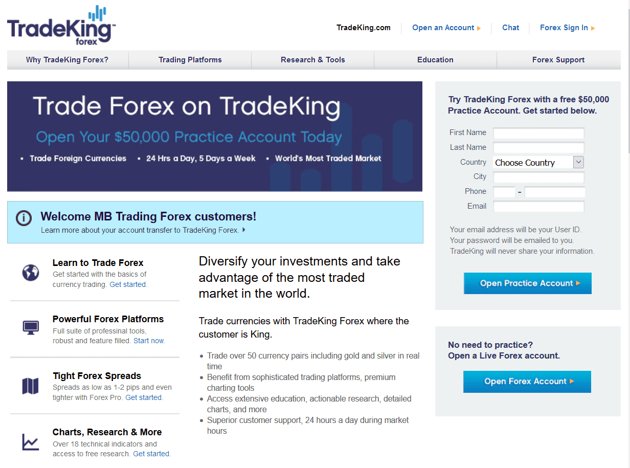 Tradeking forex